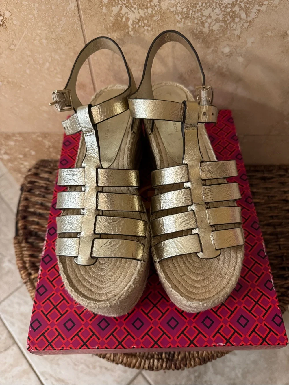 Tory Burch Fisherman Wedge Espadrille